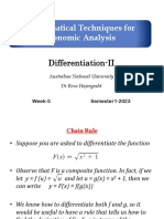Mathematical Techniques For Economic Analysis: Differentiation-II