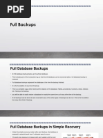 Full Backups