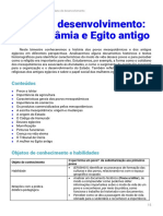 Plano de Desenvolvimento: Mesopotâmia e Egito Antigo: Conteúdos