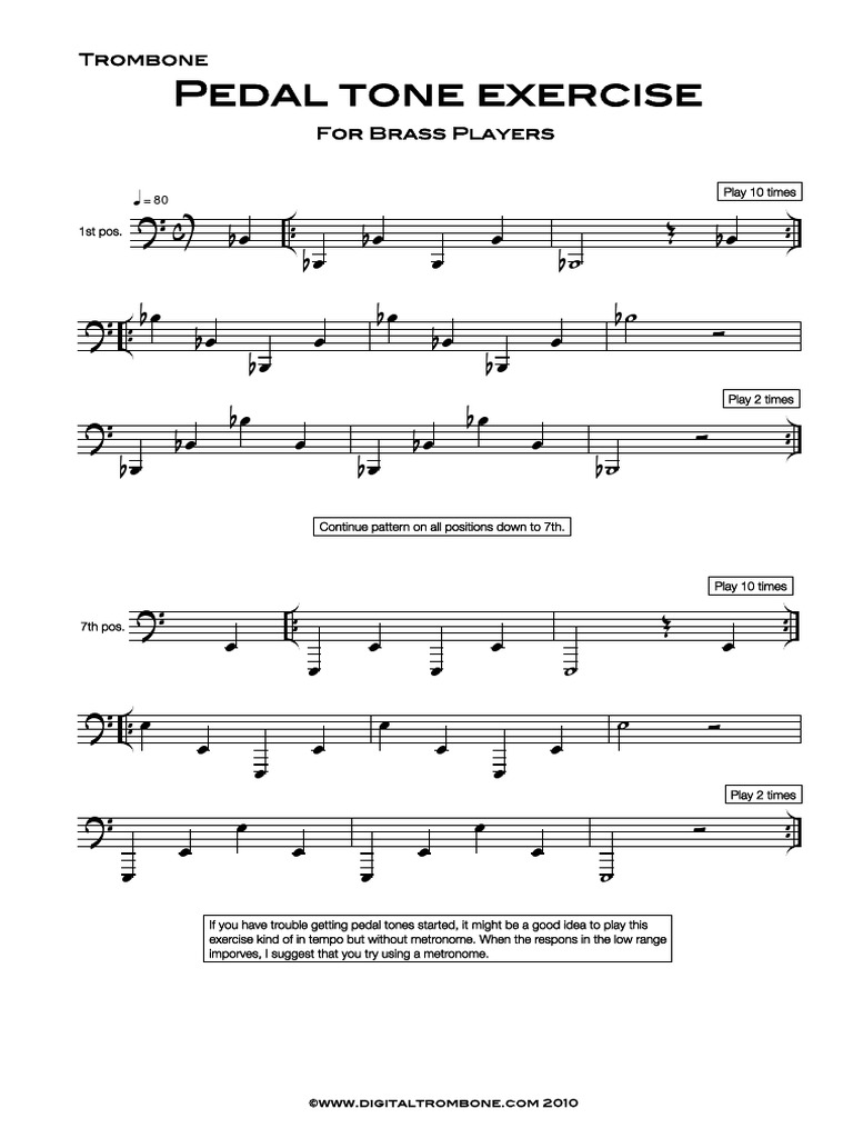 Pedal Tone PDF Musical Instruments Performing Arts