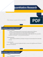 Describing Quantitative Research: Please Add Your Company Name or Name Here
