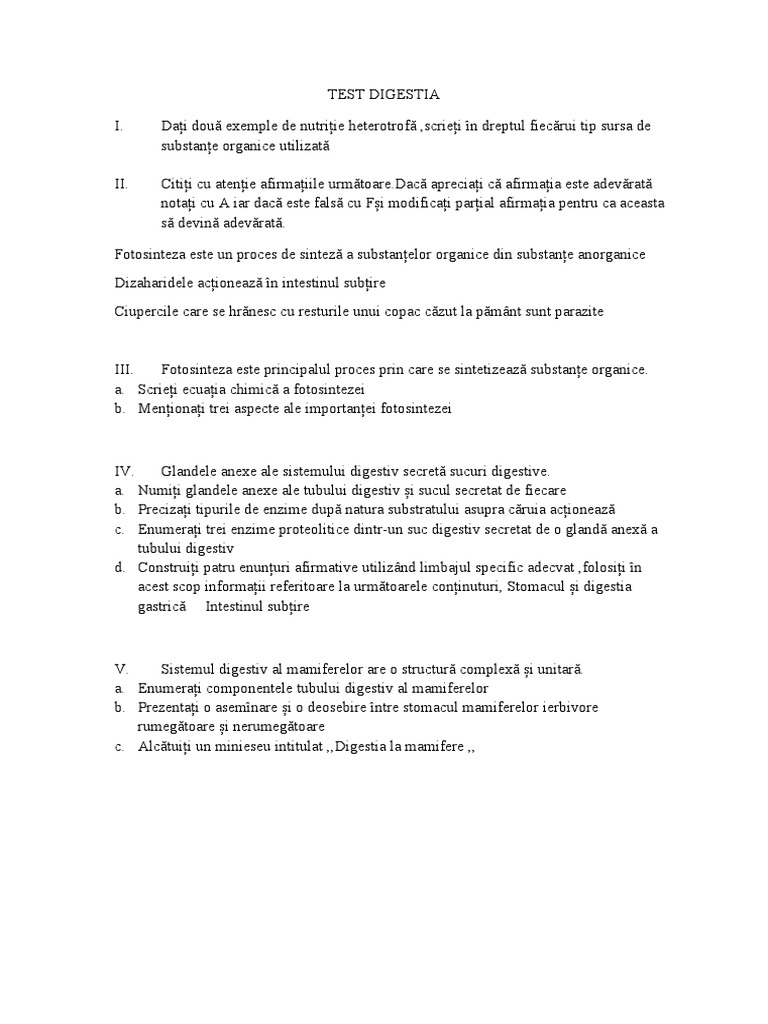 Test Digestia | PDF