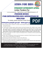 Procurement, Operation and Maintenance Of: Invites Tenders For