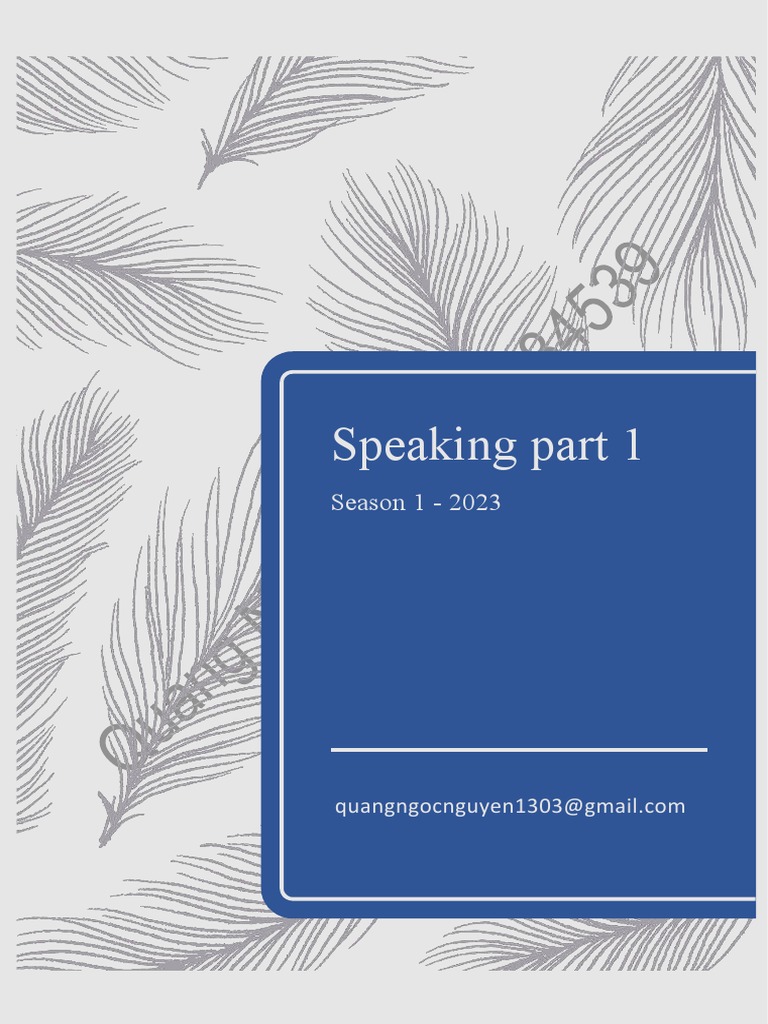 Speaking Part 1 Season 1 2023 PDF Libraries T Shirt