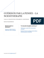 Guérison Par La Pensée - La Noesithérapie: Besoin de Citer Ce Document ? Tu Veux Plus de Papiers Comme Ça ?