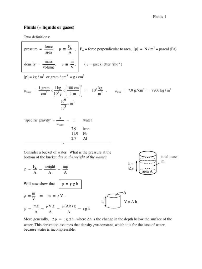 Fluids | PDF | Buoyancy | Pressure