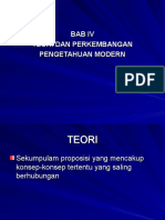 Bab Iv Teori Dan Perkembangan Pengetahuan Modern