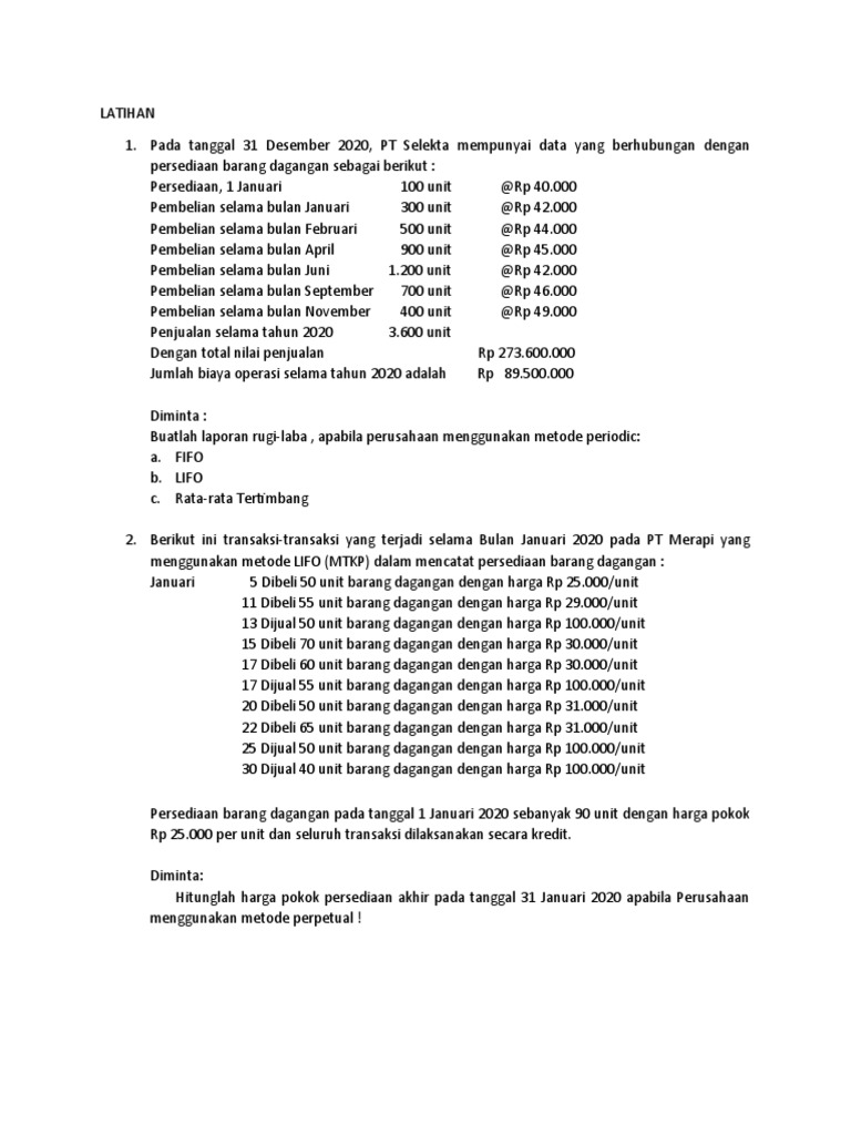 Latihan Persediaan 1 Pdf