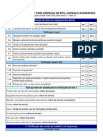 Lista de Verificação para Inspeção de Epis, Cordas E Acessórios