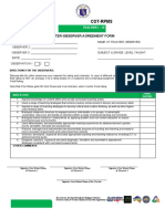 Inter Observer Agreement Form - Teacher I III SY2022 2023