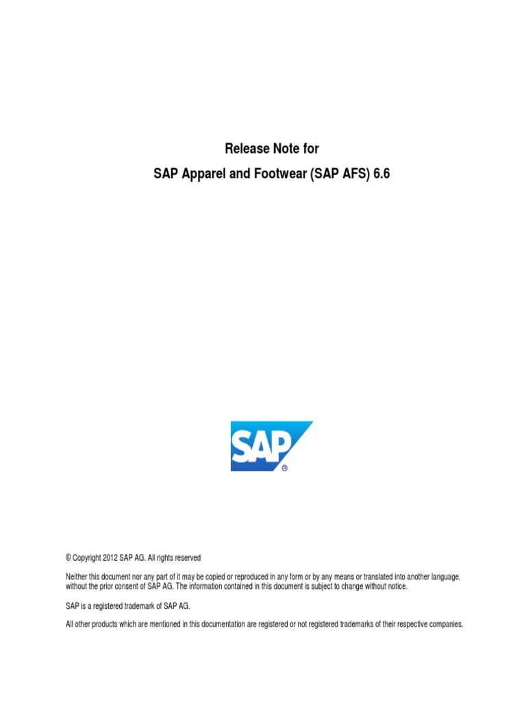 AFS 66 Releasenote | PDF