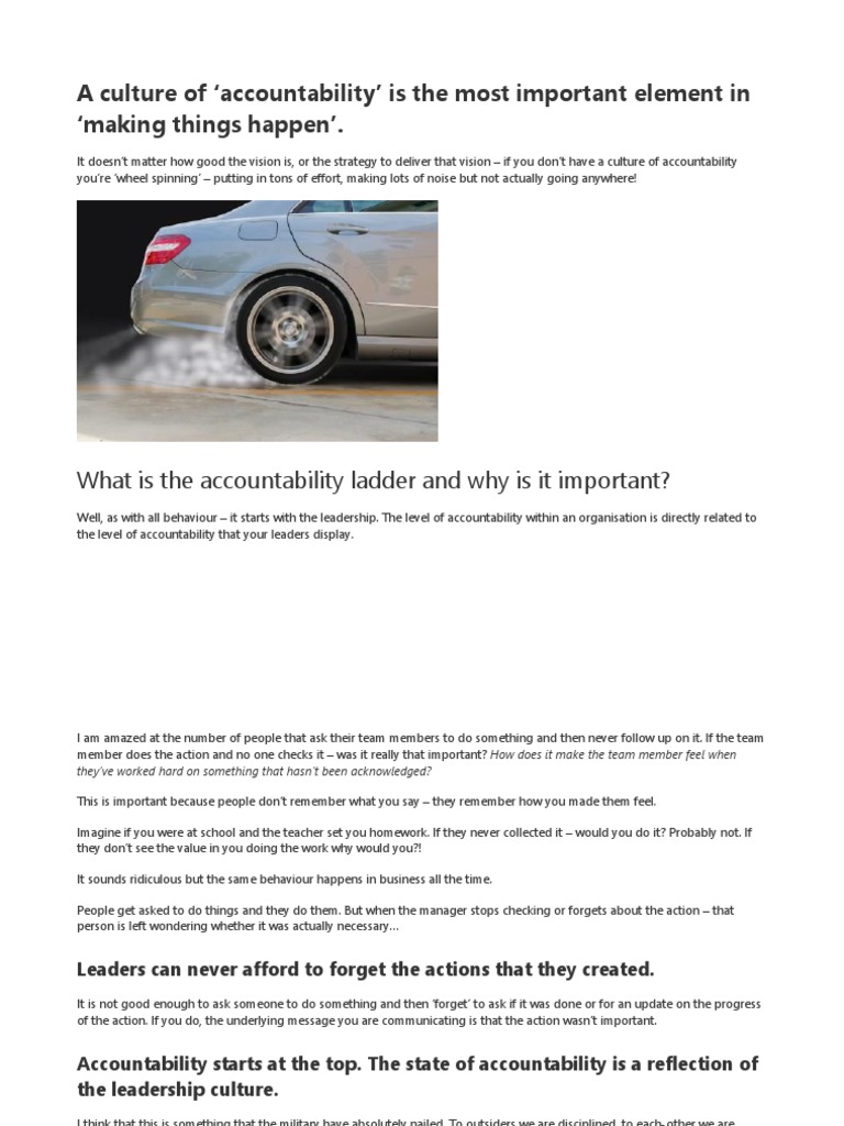Understanding the Accountability Ladder | PDF | Leadership