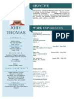 Joby Thomas: Objective