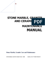 Stone Marble, Granite and Ceramic Tiles Maintenance: Manual