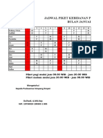 Jadwal Piket Kebidanan Puskesmas Simpang Empat Bulan Januari Tahun 2023