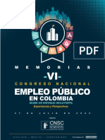 Memorias Congreso Nacional de Empleo Publico Cor