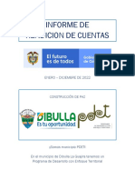 Informe Rendicion de Cuenta Pdet - 2022