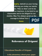 Relevance of Origami