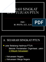 Sejarah Singkat Dan Tujuan Ptun: Oleh: M. IRVITA, S.E., S.H