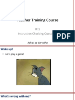 Teacher Training Course: ICQ Instruction Checking Questions