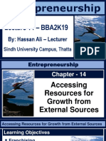 Lecture 14 Entrepreneurship BBA2K19