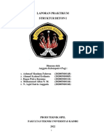 Laporan Praktikum Struktur Beton Kelompok 6 Pagi