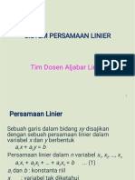 Sistem Persamaan Linier: Tim Dosen Aljabar Linier