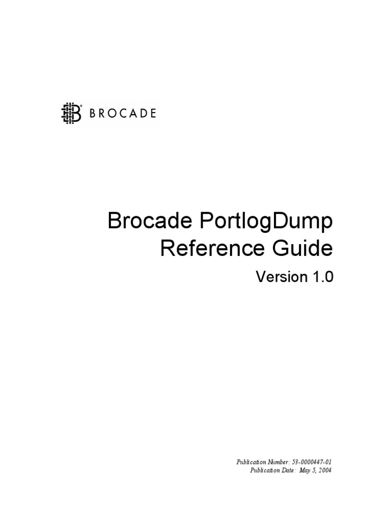 447-01 Port Log Dump Reference | PDF