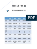 Horario de 1er Grado