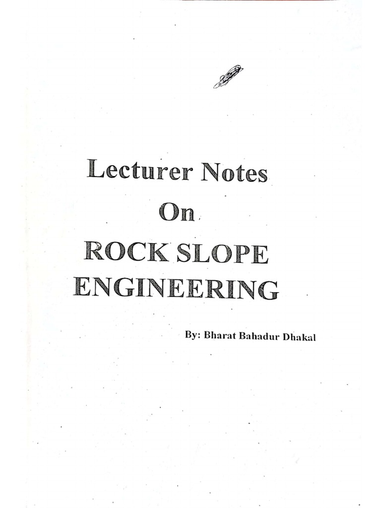 Rock Slope Engineering PDF 