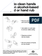 How To Clean Hands Using An Alcohol-Based Liquid or Hand Rub