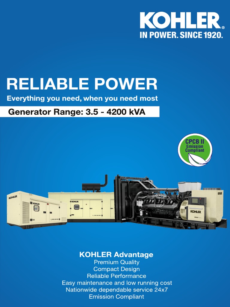 KOHLER DG Catalogue PDF