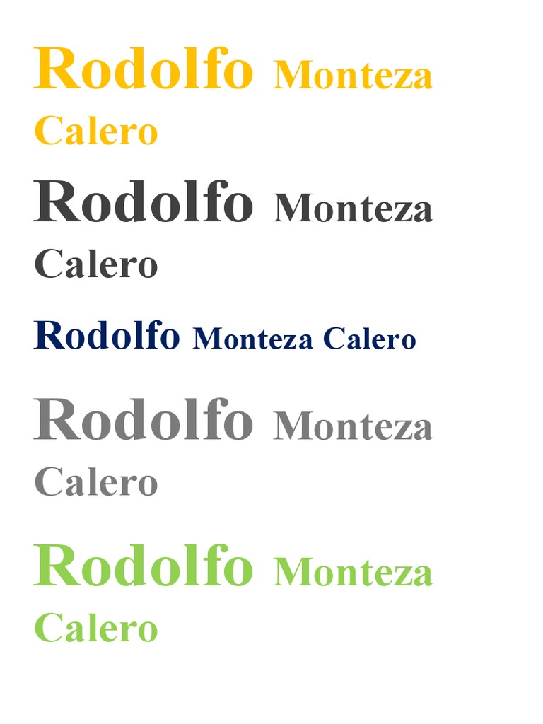 Monteza Calero: Rodolfo | PDF