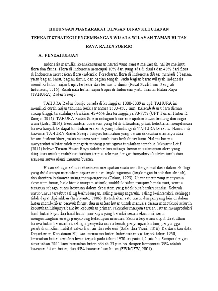 Hubungan Masyarakat Dengan Dinas Kehutanan PDF