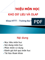 Kho Dữ Liệu Và Olap: Khoa HTTT - Trường Đại học CNTT