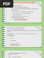 Arithmetic and Geometric Progressions