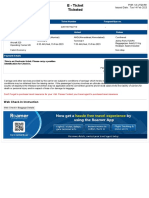 E Ticket Ticketed: Web Check in Instruction