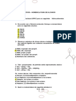 EXERCÍCIOS - Nomenc. de Alcanos