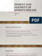 Assessment and Management of Parkinson'S Disease: Nimra Faraz DPT