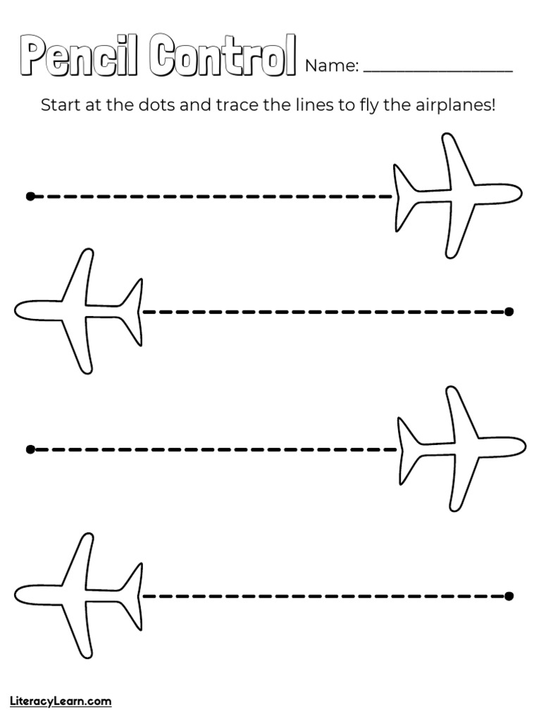 Pencil Control Worksheets Pdf