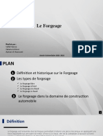 Le Forgeage: Réalisé Par: Encadré Par: Mr. Sifer