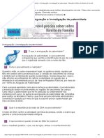 Direito de Família — Averiguação e Investigação de paternidade - Ministério Público do Estado do Paraná