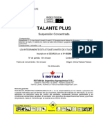 TALANTE PLUS (Marbete Aprobado 2020)