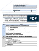 Pateros Technological College: Course Description