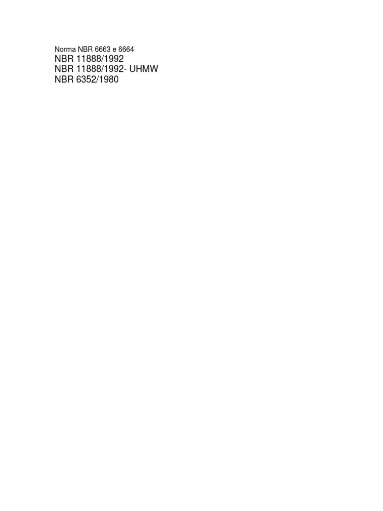Norma NBR 6663 e 6664 | PDF