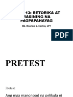 Gned 13: Retorika at Masining Na Pagpapahayag: Bb. Roanne S. Castro, LPT