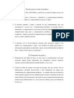 Técnica para Reversão de Habitos