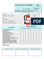 Inspección Mensual de Extintores