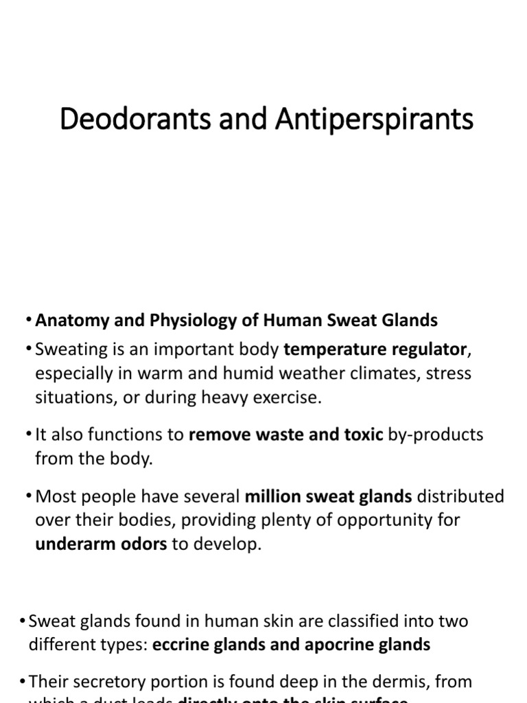 Deodorants and Antiperspirants PDF