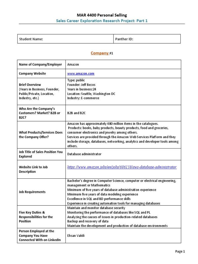 Sales Career Exploration Guide | PDF | Career & Growth